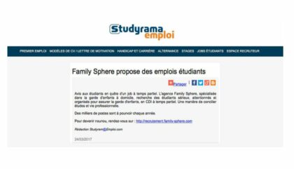 Family Sphere sur Studyrama emploi le 24 mars 2017