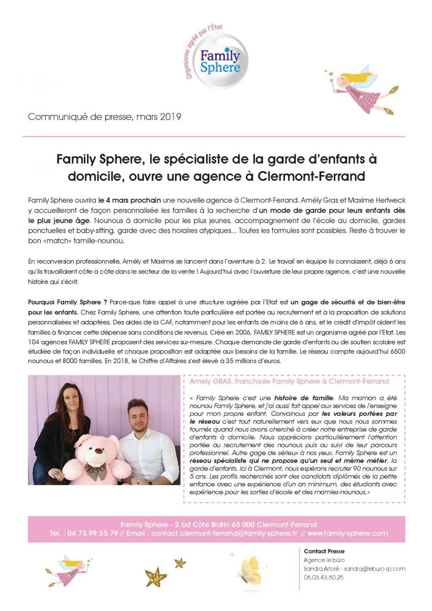 Family Sphere ouvre une agence à Clermont-Ferrand