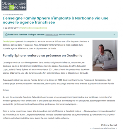 L'enseigne Family Sphere s'implante à Narbonne via une nouvelle agence franchisée